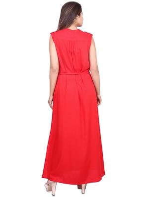 tie front button detail maxi dress - 16567589 - Standard Image - 3