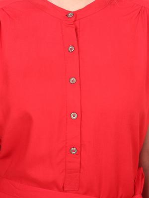 tie front button detail maxi dress - 16567589 - Standard Image - 4