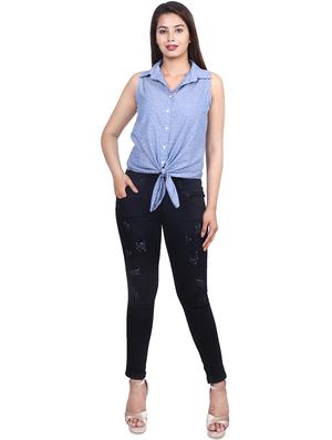 tie front polka dot top - 16567610 - Standard Image - 4