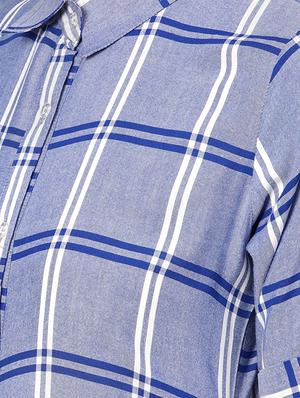 button up checkered a-line dress - 16567680 - Standard Image - 4