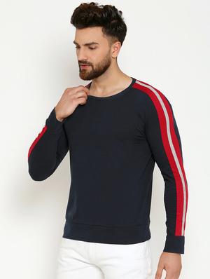 navy blue taped t-shirt - 16567835 - Standard Image - 2
