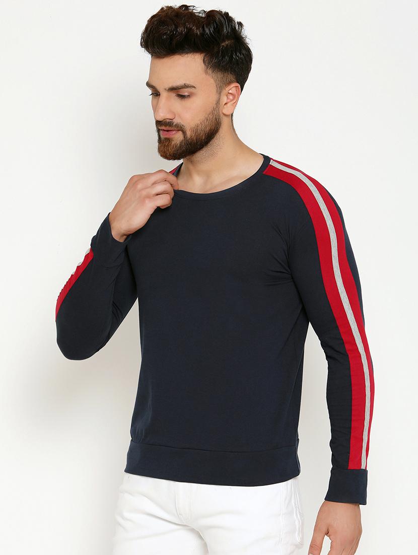 navy blue taped t-shirt - 16567835 - Zoom Image - 2