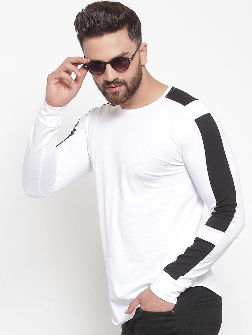 white color block t-shirt - 16567842 - Zoom Image - 1