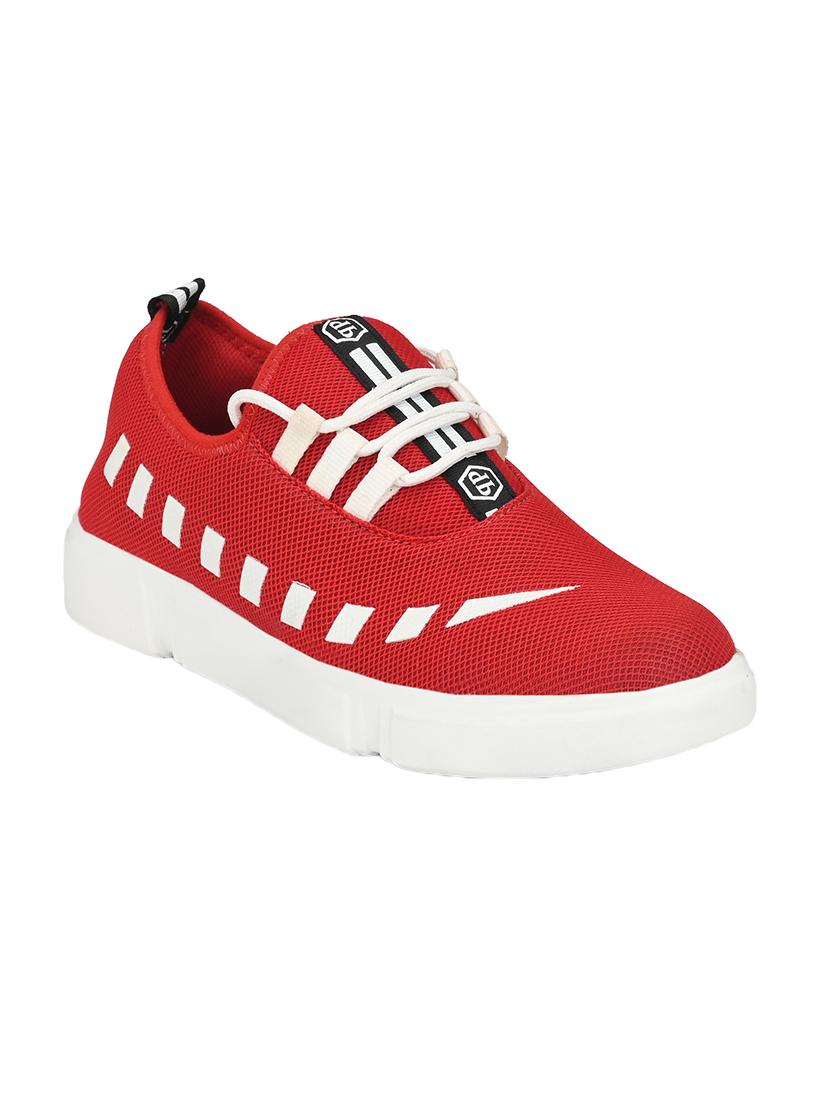 red mesh lace up sneakers - 16567896 - Zoom Image - 1