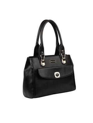 black leatherette (pu) regular handbag - 16569257 - Standard Image - 4