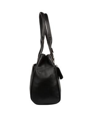 black leatherette (pu) regular handbag - 16569257 - Standard Image - 5