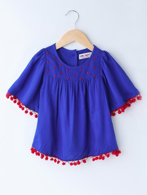 bell sleeve embroidery detailed top - 16569574 - Standard Image - 1