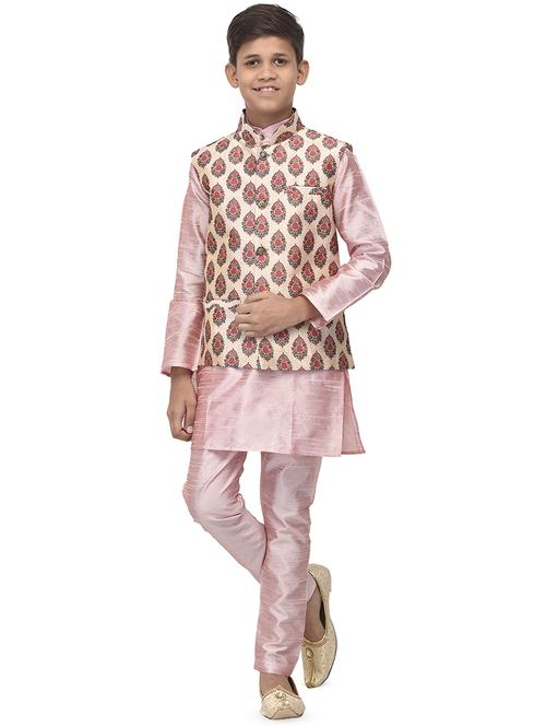 pink silk kurta set - 16569761 - Standard Image - 1