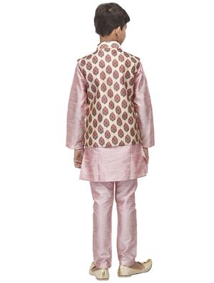 pink silk kurta set - 16569761 - Standard Image - 3