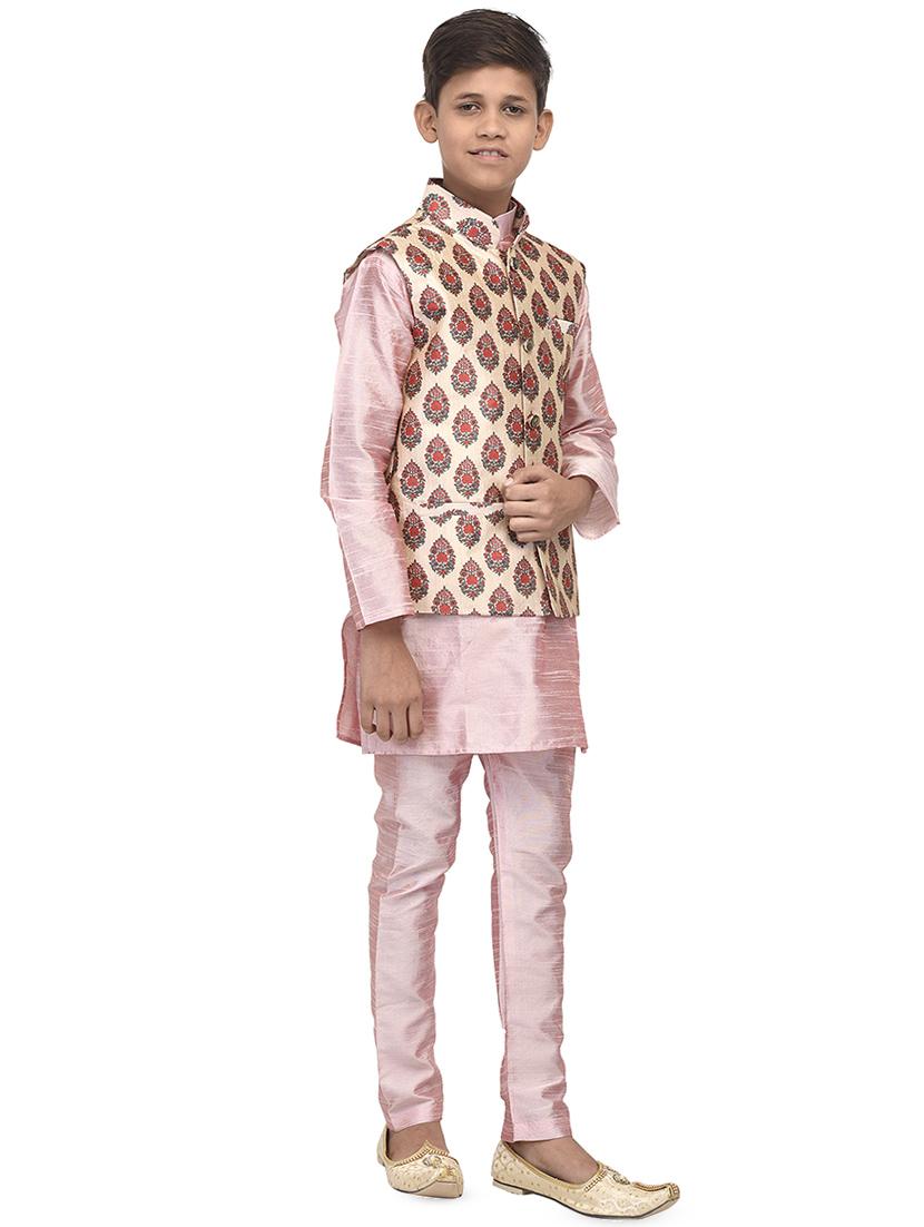 pink silk kurta set - 16569761 - Zoom Image - 2