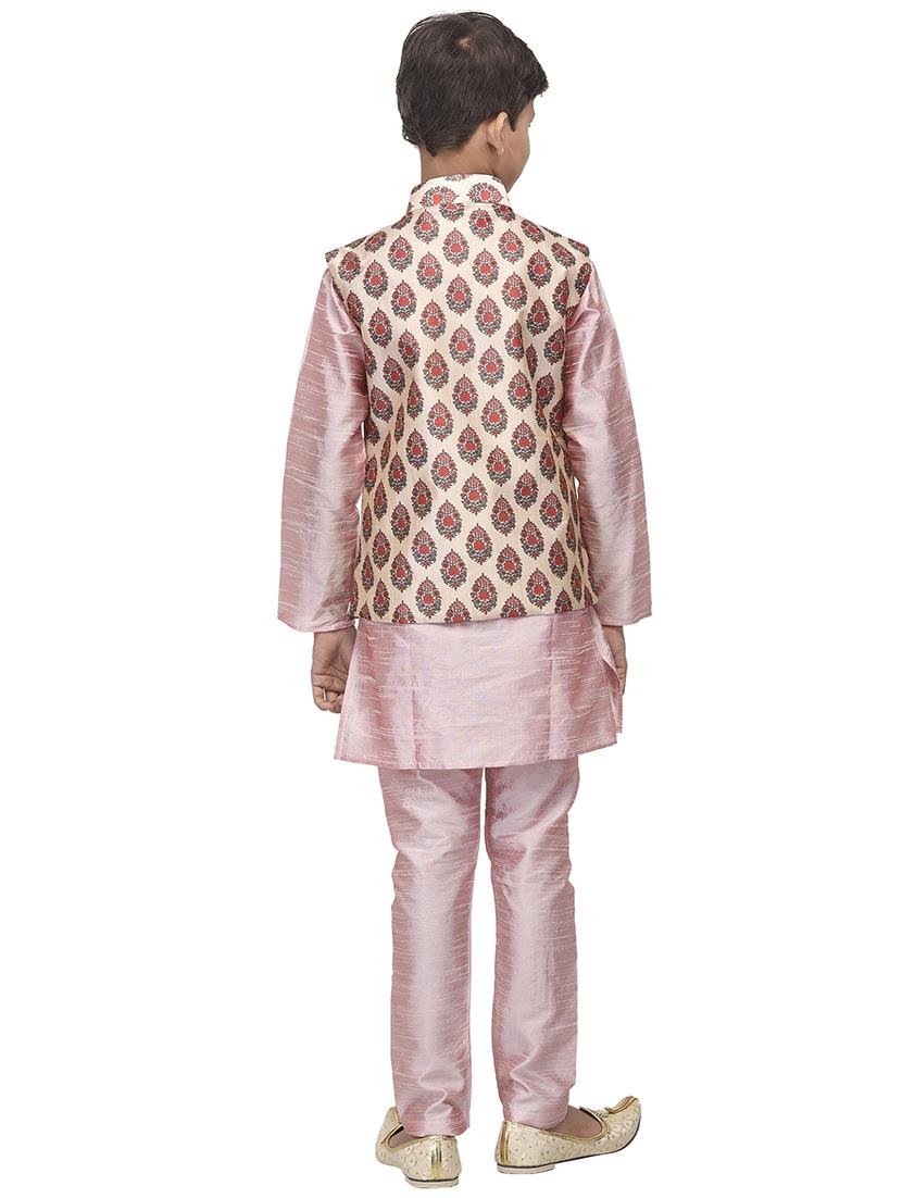 pink silk kurta set - 16569761 - Zoom Image - 3