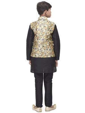 black silk kurta set - 16569770 - Standard Image - 3