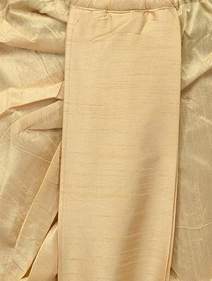 gold silk dhoti kurta set - 16569781 - Standard Image - 5