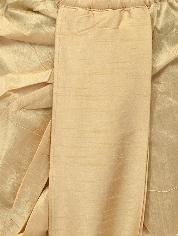 gold silk dhoti kurta set - 16569781 - Zoom Image - 5