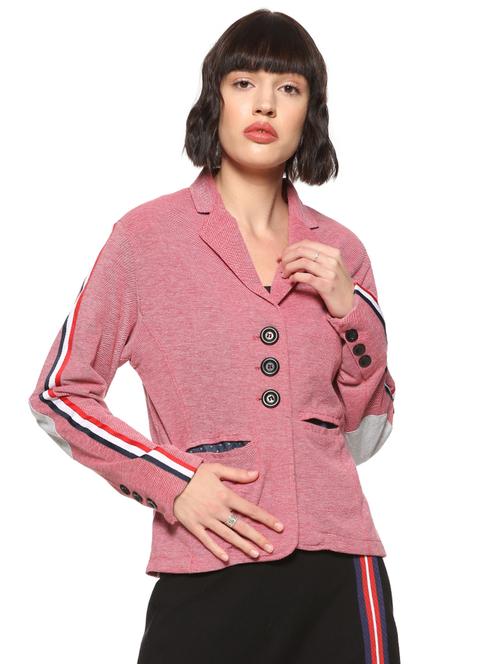 side taped button detail blazer - 16569921 - Very Small Image - 1