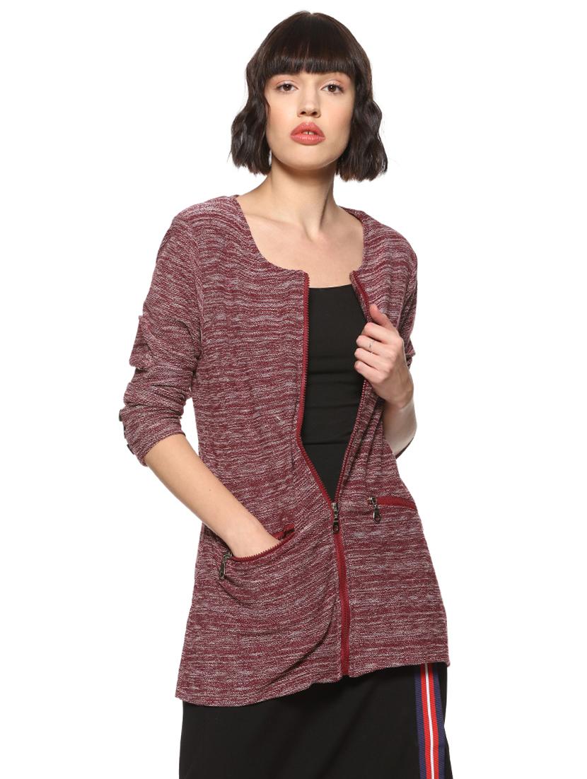 pocket slit melange blazer - 16569925 - Zoom Image - 1