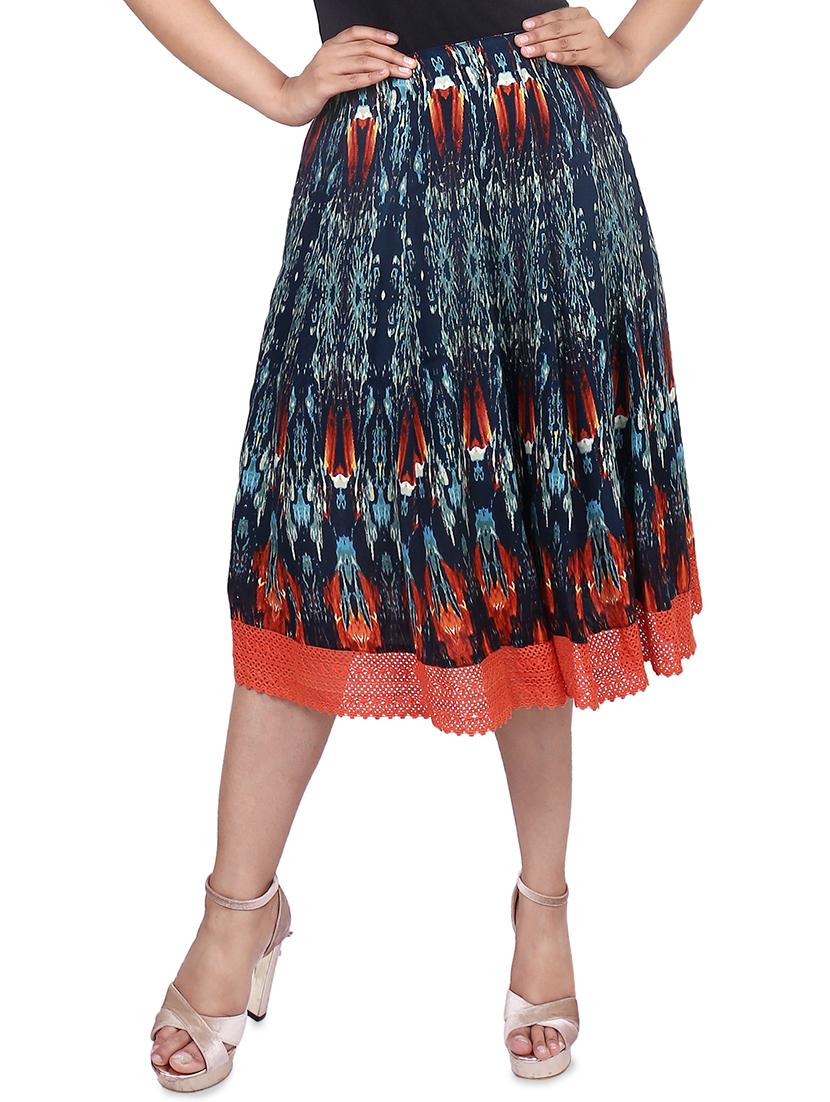 multi colored viscose flared skirts - 16570296 - Zoom Image - 1