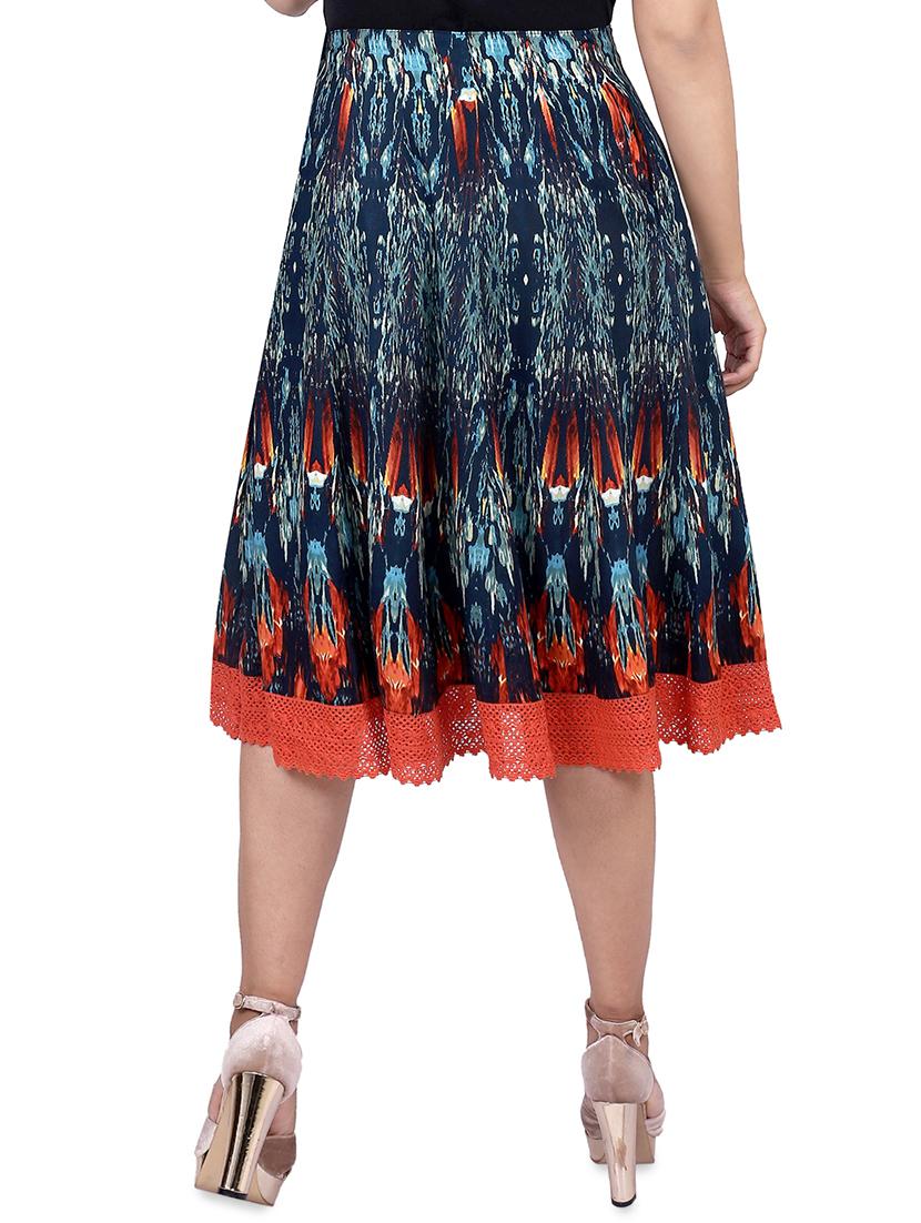 multi colored viscose flared skirts - 16570296 - Zoom Image - 2