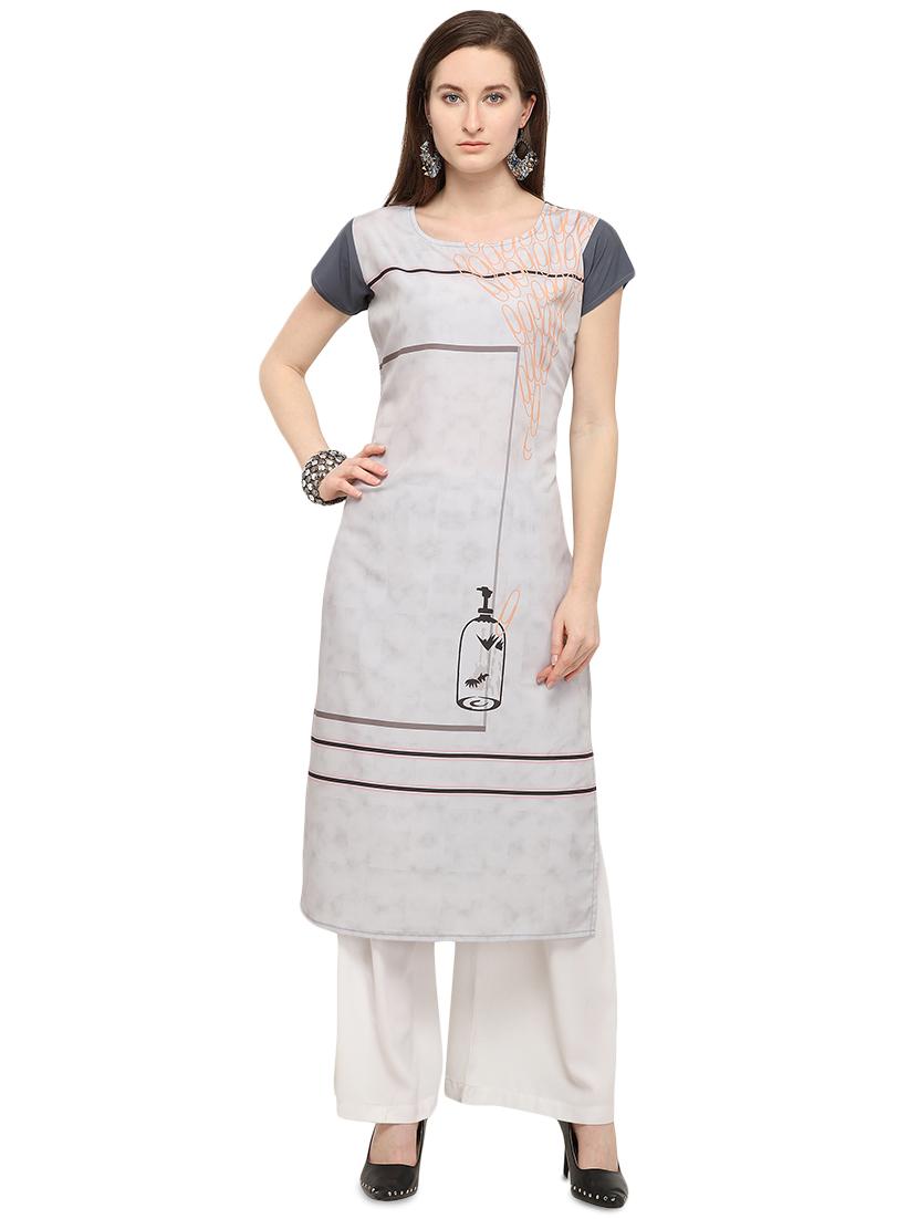printed straight kurta - 16570305 - Zoom Image - 1