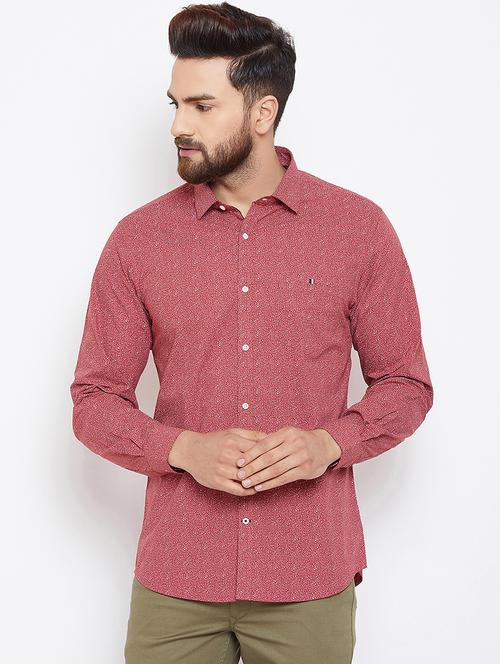 red printed casual shirt - 16570648 - Standard Image - 1