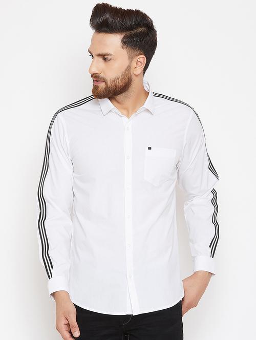 white striped casual shirt - 16570663 - Standard Image - 1