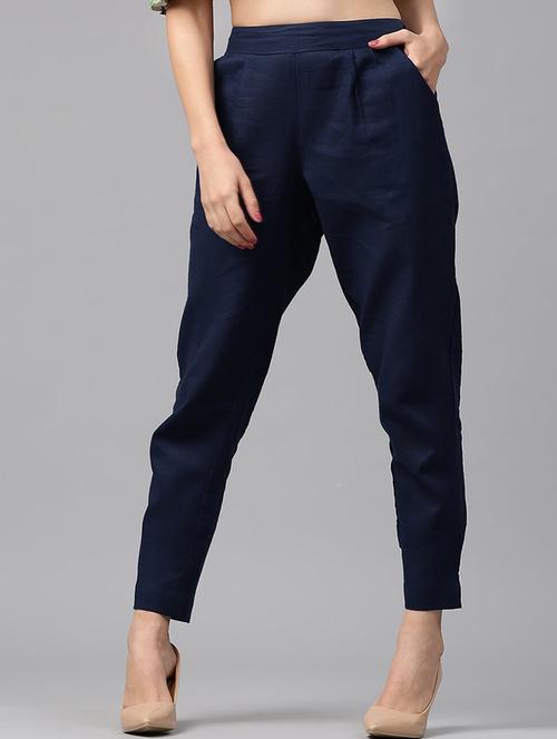 high rise pleated trousers - 16570757 - Standard Image - 1
