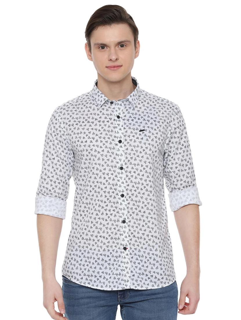 white printed casual shirt - 16570770 - Zoom Image - 1
