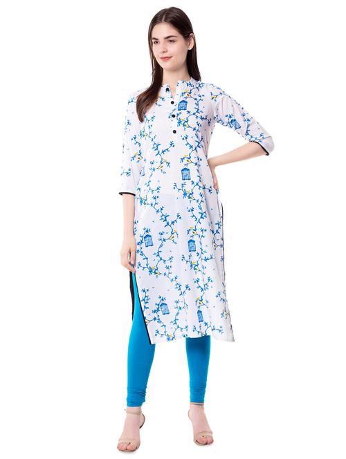 printed straight kurta - 16570935 - Standard Image - 1