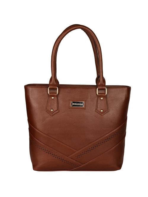 tan leatherette (pu) regular handbag - 16570957 - Standard Image - 1