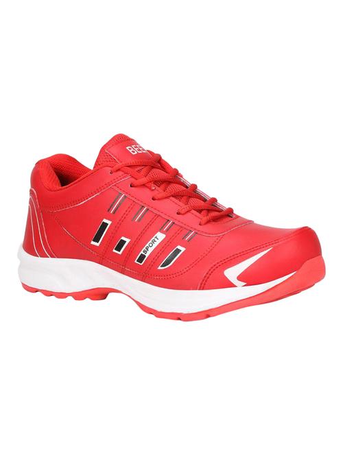 beet looks red leatherette sport shoes - 16571557 - Standard Image - 1