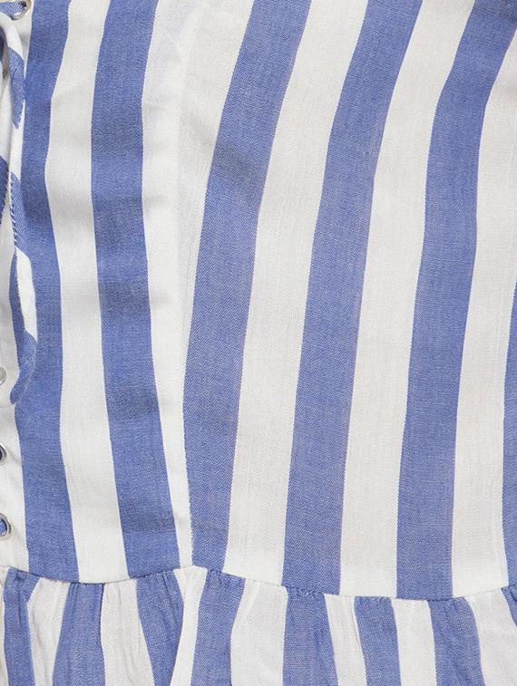 criss cross tie up striped crop top - 16571643 - Zoom Image - 4