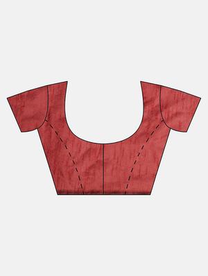 geometric printed saree with blouse - 16571727 - Standard Image - 3