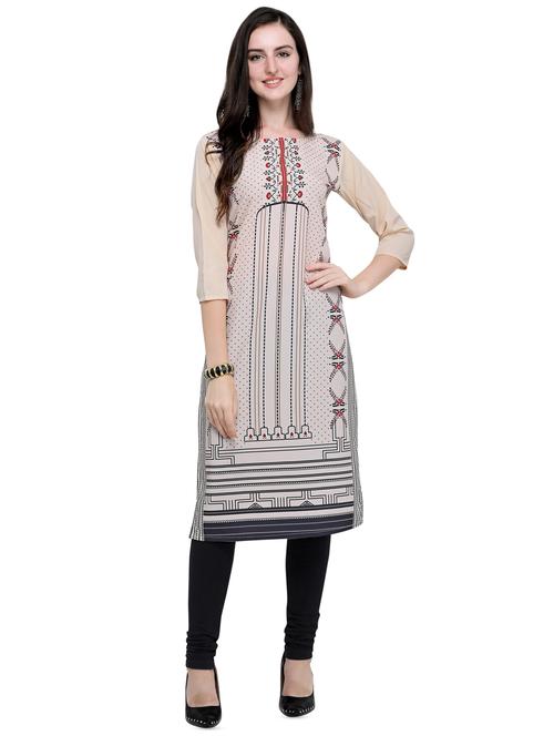 printed straight kurta - 16572523 - Standard Image - 1
