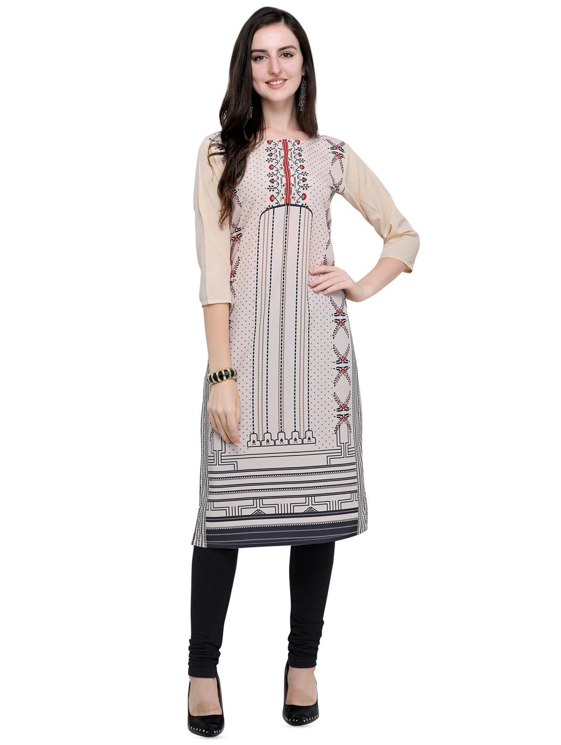printed straight kurta - 16572523 - Zoom Image - 1