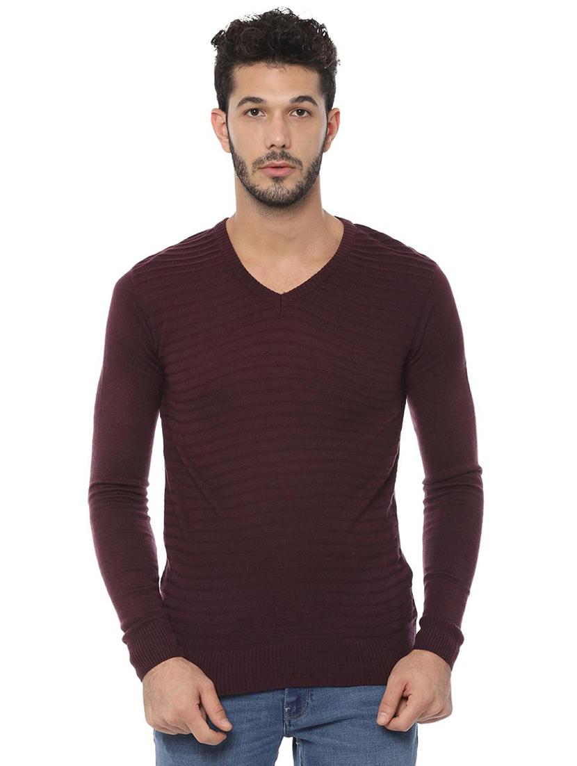 maroon striped pullover - 16572777 - Zoom Image - 1