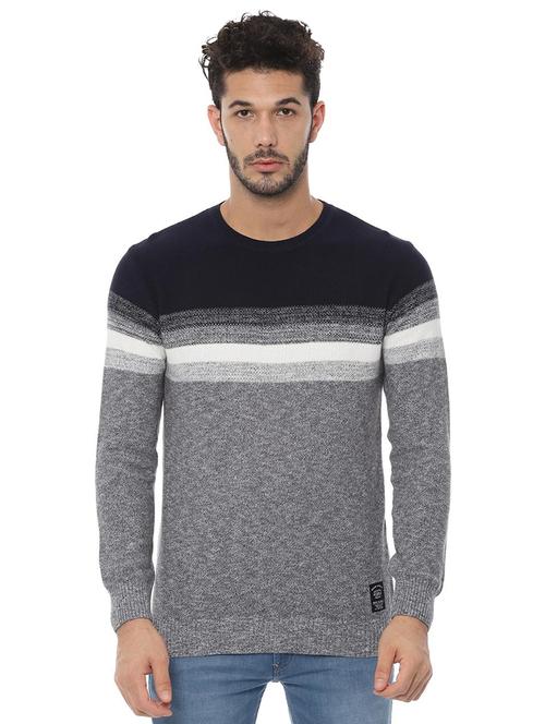 grey striped pullover - 16572779 - Standard Image - 1