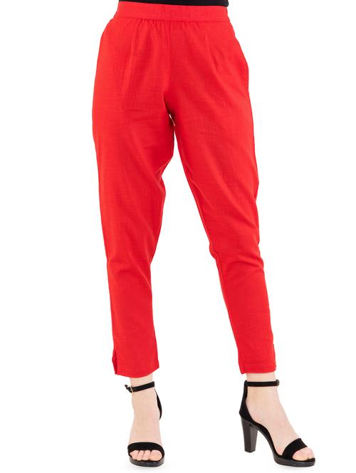 high rise solid trouser - 16573072 - Standard Image - 1