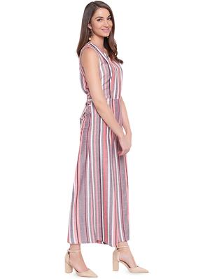 tie back striped jumpsuit - 16573897 - Standard Image - 2