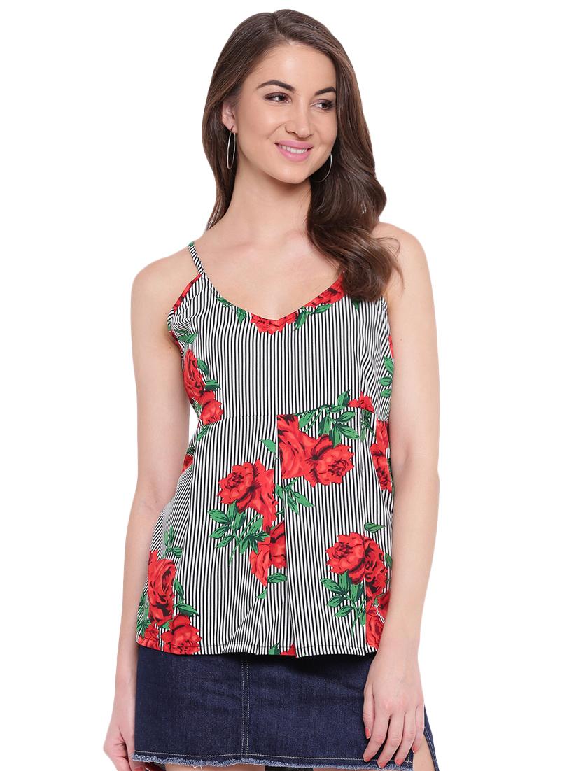 cami neck striped top - 16574045 - Zoom Image - 1