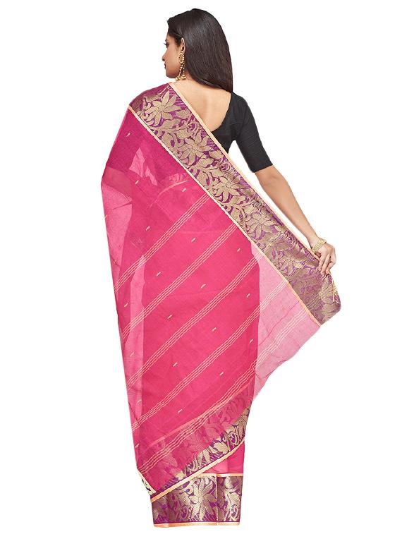 bordered tant saree - 16574363 - Zoom Image - 2