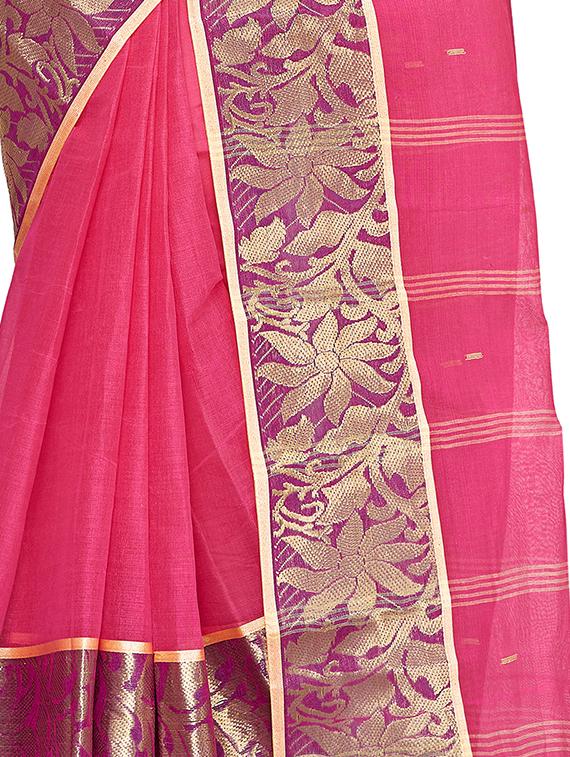 bordered tant saree - 16574363 - Zoom Image - 3