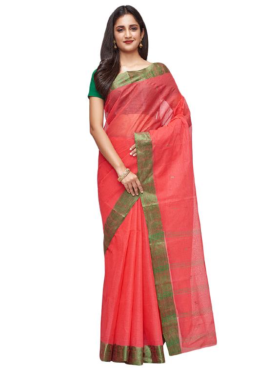 bordered tant saree - 16574366 - Zoom Image - 1