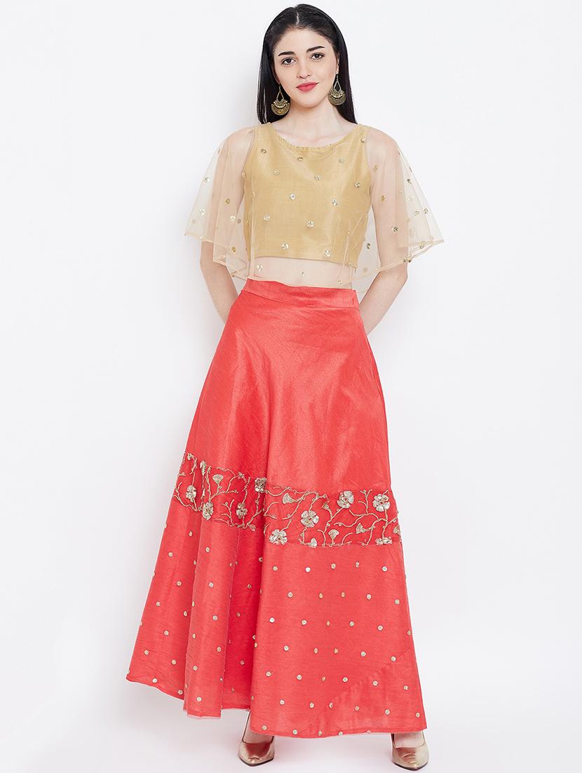 embellished a-line lehenga - 16574401 - Zoom Image - 1