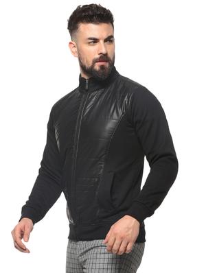 black solid quilted jacket - 16574579 - Standard Image - 2