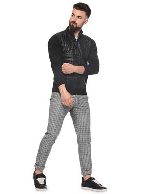 black solid quilted jacket - 16574579 - Standard Image - 4