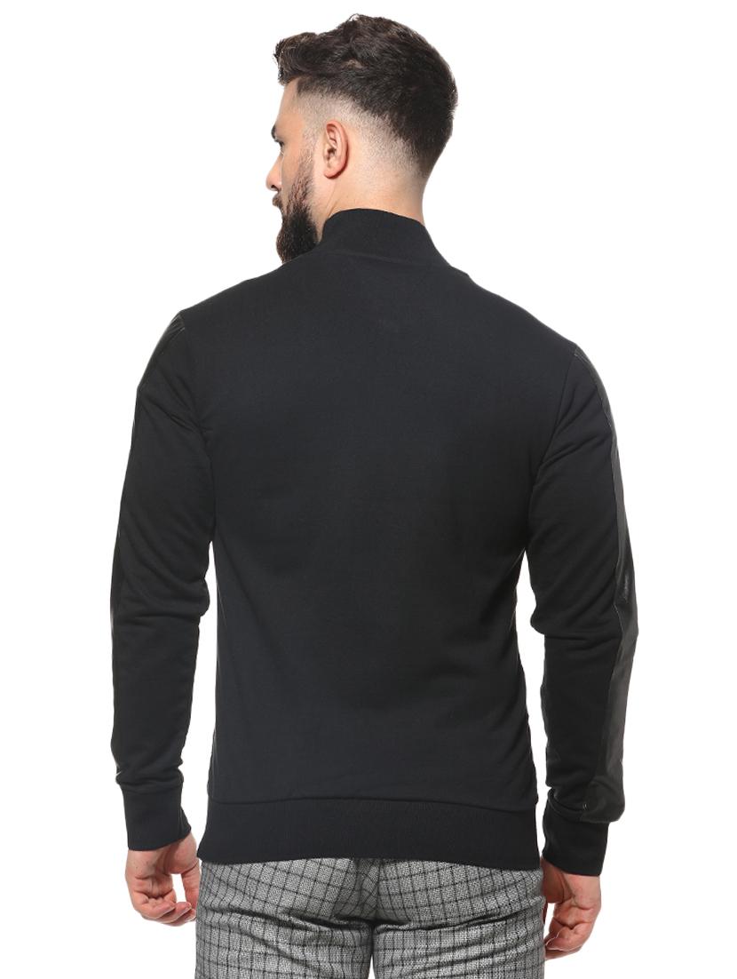 black cotton casual jacket - 16574584 - Zoom Image - 3