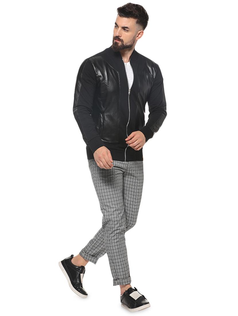 black cotton casual jacket - 16574584 - Zoom Image - 4