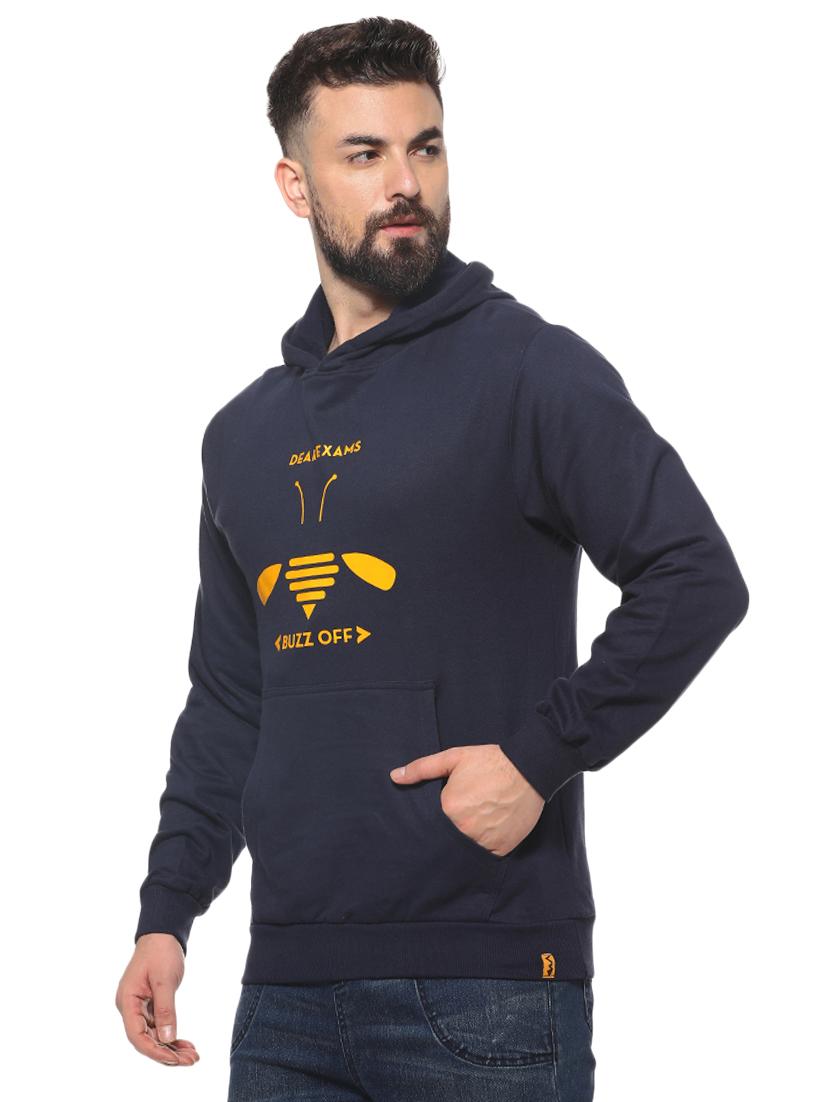 navy blue chest print sweatshirt - 16574599 - Zoom Image - 2