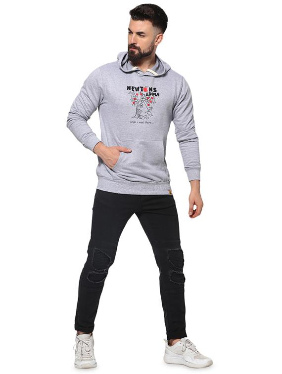 grey chest print sweatshirt - 16574603 - Zoom Image - 4