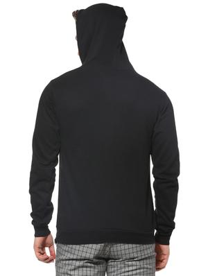 black solid hooded sweatshirt - 16574604 - Standard Image - 3